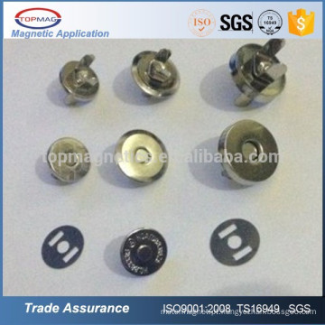 Botões de botão de pressão magnética baratos em metal magnético para sacos de couro